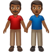 Deux Hommes Se Tenant La Main : Peau Mate Apple iOS 17.4.