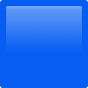 🟦 Emoji Quadrado Azul na Apple iOS 17.4.