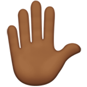 Mão Levantada: Pele Morena Escura Apple iOS 17.4.