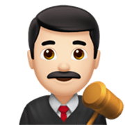 👨🏻‍⚖️ Emoji Juez: Tono De Piel Claro en Apple iOS 17.4.
