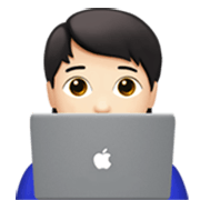 🧑🏻‍💻 Emoji Programador: Pele Clara na Apple iOS 17.4.