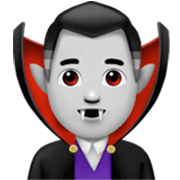🧛🏻‍♂️ Emoji Vampiro Hombre: Tono De Piel Claro en Apple iOS 17.4.