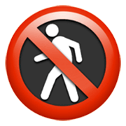 🚷 Emoji Proibida A Passagem De Pedestres na Apple iOS 17.4.