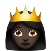👸🏿 Emoji Princesa: Tono De Piel Oscuro en Apple iOS 17.4.