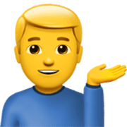 💁‍♂️ Emoji Homem Com A Palma Virada Para Cima na Apple iOS 17.4.