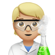 🧑🏼‍🔬 Emoji Wissenschaftler(in): mittelhelle Hautfarbe Apple iOS 17.4.