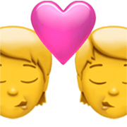💏 Emoji Beijo na Apple iOS 17.4.