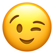 Emoji 😉 Faccina Che Fa L’occhiolino su Apple iOS 17.4.