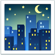Emoji 🌃 Notte Stellata su Apple iOS 17.4.