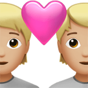 Couple Avec Cœur, Peau Moyennement Claire Apple iOS 17.4.