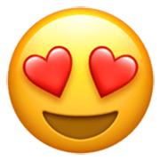 😍 Emoji Cara Sonriendo Con Ojos De Corazón en Apple iOS 17.4.