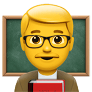 Émoji 👨‍🏫 Enseignant sur Apple iOS 17.4.