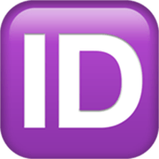 🆔 Emoji Großbuchstaben ID in lila Quadrat Apple iOS 17.4.