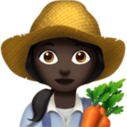 👩🏿‍🌾 Emoji Agricultora: Tono De Piel Oscuro en Apple iOS 17.4.