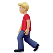 Emoji 🚶🏼‍♂️ Uomo Che Cammina: Carnagione Abbastanza Chiara su Apple iOS 17.4.