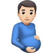 🫃🏻 Emoji Hombre Embarazado: Tono De Piel Claro en Apple iOS 17.4.