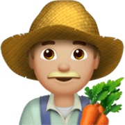 Emoji 👨🏼‍🌾 Contadino: Carnagione Abbastanza Chiara su Apple iOS 17.4.