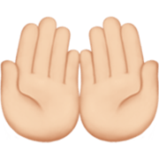 Emoji 🤲🏻 Mani Unite In Alto: Carnagione Chiara su Apple iOS 17.4.