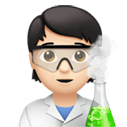Emoji 🧑🏻‍🔬 Persona Che Lavora In Campo Scientifico: Carnagione Chiara su Apple iOS 17.4.