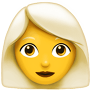 Émoji 👩‍🦳 Femme : Cheveux Blancs sur Apple iOS 17.4.