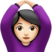 🙆🏻‍♀️ Emoji Mujer Haciendo El Gesto De «de Acuerdo»: Tono De Piel Claro en Apple iOS 17.4.