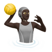 🤽🏿 Emoji Wasserballspieler(in): dunkle Hautfarbe Apple iOS 17.4.