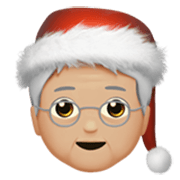 🧑🏼‍🎄 Emoji Weihnachtsperson: mittelhelle Hautfarbe Apple iOS 17.4.