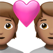 💑🏽 Emoji Pareja Enamorada, Tono De Piel Medio en Apple iOS 17.4.