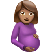 🤰🏽 Emoji Mujer Embarazada: Tono De Piel Medio en Apple iOS 17.4.