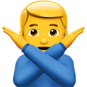 🙅‍♂️ Emoji Homem Fazendo Gesto De «não» na Apple iOS 17.4.