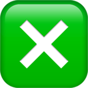 Émoji ❎ Bouton Croix sur Apple iOS 17.4.