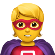 Emoji 🦸 Supereroe su Apple iOS 17.4.