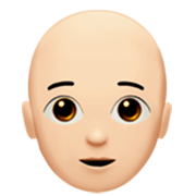 🧑🏻‍🦲 Emoji Persona: Tono De Piel Claro, Sin Pelo en Apple iOS 17.4.