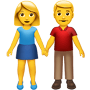 Mann und Frau halten Hände Apple iOS 17.4.