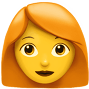 👩‍🦰 Emoji Mujer: Pelo Pelirrojo en Apple iOS 17.4.