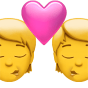 🧑‍❤️‍💋‍🧑 Emoji Beso: Persona, Persona en Apple iOS 17.4.