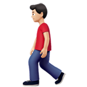 🚶🏻‍♂️ Emoji Hombre Caminando: Tono De Piel Claro en Apple iOS 17.4.