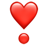 ❣️ Emoji Exclamação De Coração na Apple iOS 17.4.