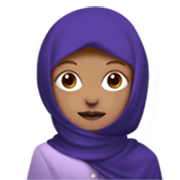 Emoji 🧕🏽 Donna Con Velo: Carnagione Olivastra su Apple iOS 17.4.