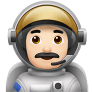 👨🏻‍🚀 Emoji Astronauta Hombre: Tono De Piel Claro en Apple iOS 17.4.