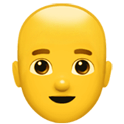 Emoji 👨‍🦲 Uomo: Calvo su Apple iOS 17.4.