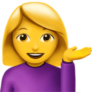 💁‍♀️ Emoji Mulher Com A Palma Virada Para Cima na Apple iOS 17.4.