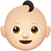 👶🏻 Emoji Bebé: Tono De Piel Claro en Apple iOS 17.4.
