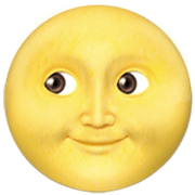 Emoji 🌝 Faccina Luna Piena su Apple iOS 17.4.