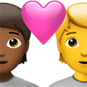 🧑🏾‍❤️‍🧑 Emoji Pareja Enamorada: Persona, Persona, Tono De Piel Oscuro Medio, Sin tono de piel en Apple iOS 17.4.
