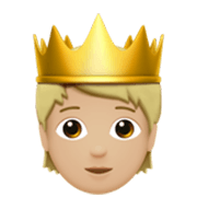 🫅🏼 Emoji Persona Con Corona: Tono De Piel Claro Medio en Apple iOS 17.4.