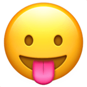 Emoji 😛 Faccina Che Mostra La Lingua su Apple iOS 17.4.