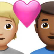 Émoji 🧑🏼‍❤️‍👨🏾 Couple Avec Cœur: Personne, Homme, Peau Moyennement Claire, Peau Mate sur Apple iOS 17.4.
