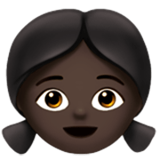 Emoji 👧🏿 Bambina: Carnagione Scura su Apple iOS 17.4.