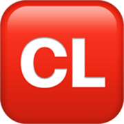 🆑 Emoji Großbuchstaben CL in rotem Quadrat Apple iOS 17.4.
